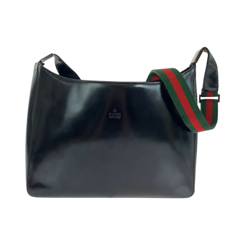 Gucci Shoulder Bag 001 3246 Patent leather Black SilverMetal Shoulder Bag Shoulder Bag Sherry line Women