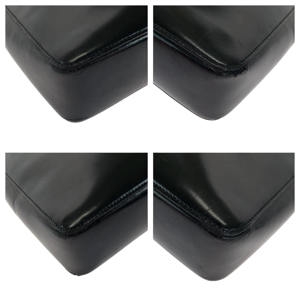 Gucci Shoulder Bag 001 3246 Patent leather Black SilverMetal Shoulder Bag Shoulder Bag Sherry line Women