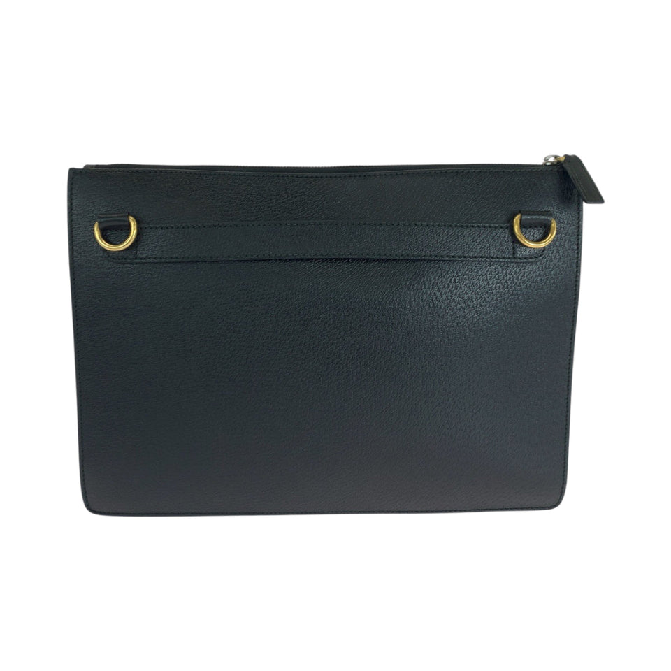 Gucci Shoulder Bag 450976 leather Black GoldMetal Shoulder Bag Clutch bag 2way Sherry line mens