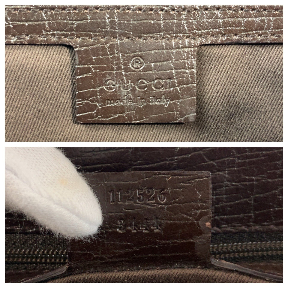 Gucci Tote Bag 112526 GG canvas Beige Brown SilverMetal Tote Bag Shoulder Bag Bamboo Women