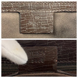 Gucci Tote Bag 112526 GG canvas Beige Brown SilverMetal Tote Bag Shoulder Bag Bamboo Women