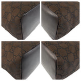 Gucci Shoulder Bag 000 0531 Nylon Brown Bamboo GG pattern Women