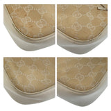 Gucci Shoulder Bag 001 3870 GG canvas, leather White beige Shoulder Bag Handbag Accessory Pouch Bamboo Women