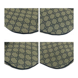 Gucci Shoulder Bag 211110 GG Supreme Canvas Beige Navy SilverMetal