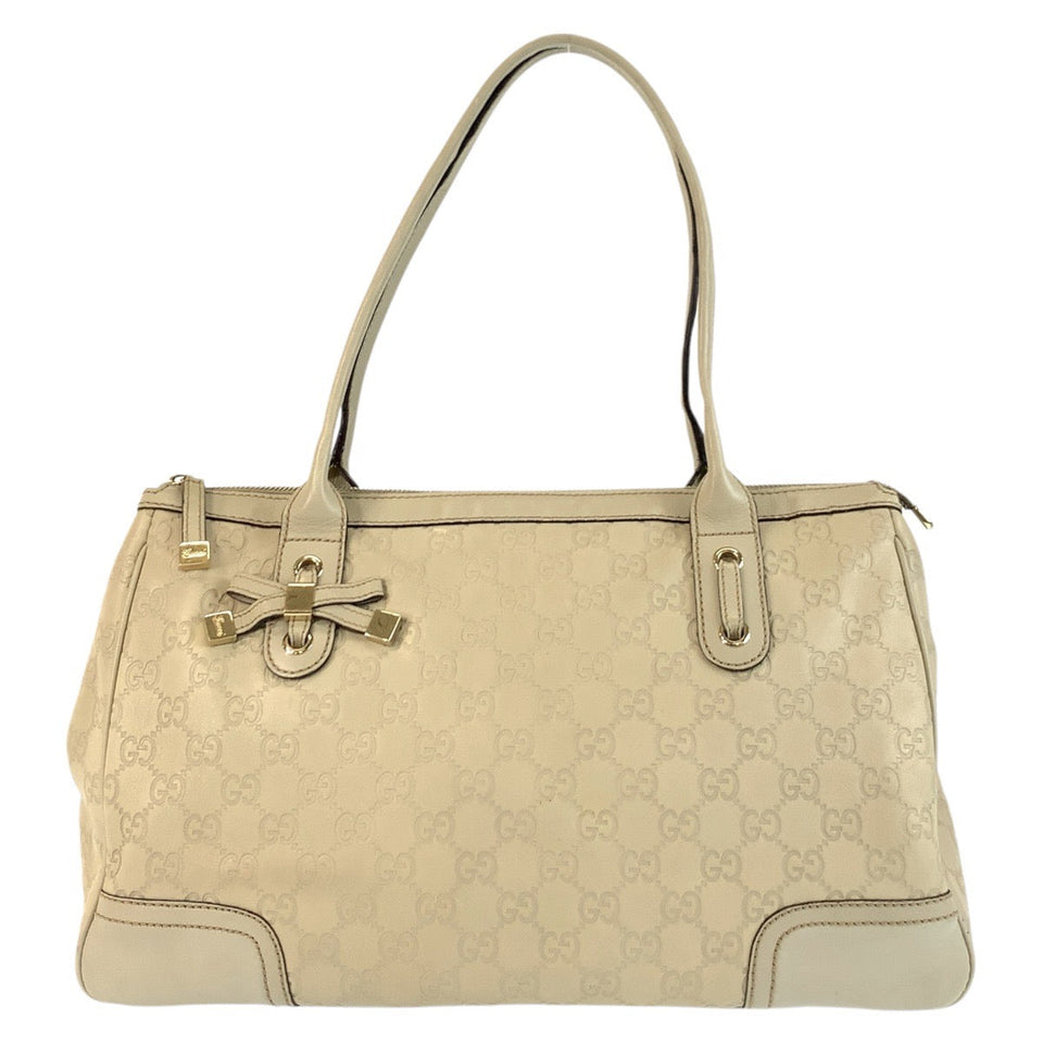 Gucci Tote Bag 177052 leather beige Tote Bag Shoulder Bag Guccishima Princey Women