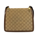 Gucci Shoulder Bag GG canvas, leather Beige brown Old Gucci Women