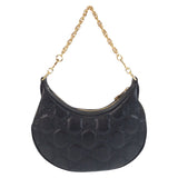 Gucci Shoulder Bag leather Black GoldMetal Marmont GG matelasse