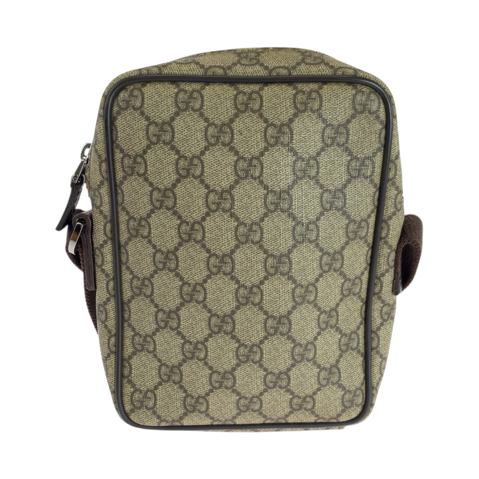Gucci Shoulder Bag 101680 GG Supreme Canvas Beige Brown SilverMetal Shoulder Bag pochette Women