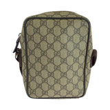Gucci Shoulder Bag 101680 GG Supreme Canvas Beige Brown SilverMetal Shoulder Bag pochette Women