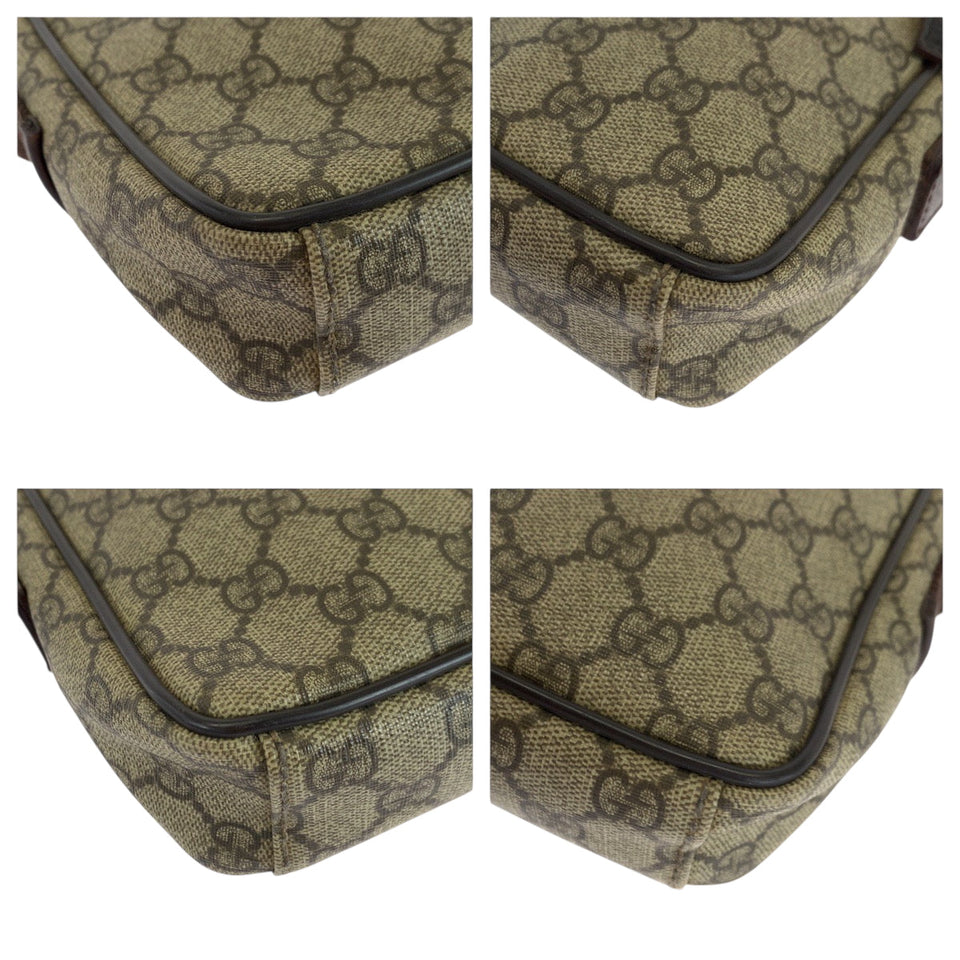 Gucci Shoulder Bag 101680 GG Supreme Canvas Beige Brown SilverMetal Shoulder Bag pochette Women