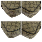Gucci Shoulder Bag 101680 GG Supreme Canvas Beige Brown SilverMetal Shoulder Bag pochette Women
