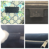 Gucci Tote Bag 406387 GG Supreme Canvas Navy SilverMetal GG Blooms