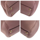 Gucci Handbag 336082 leather Pink Brown SilverMetal Bamboo