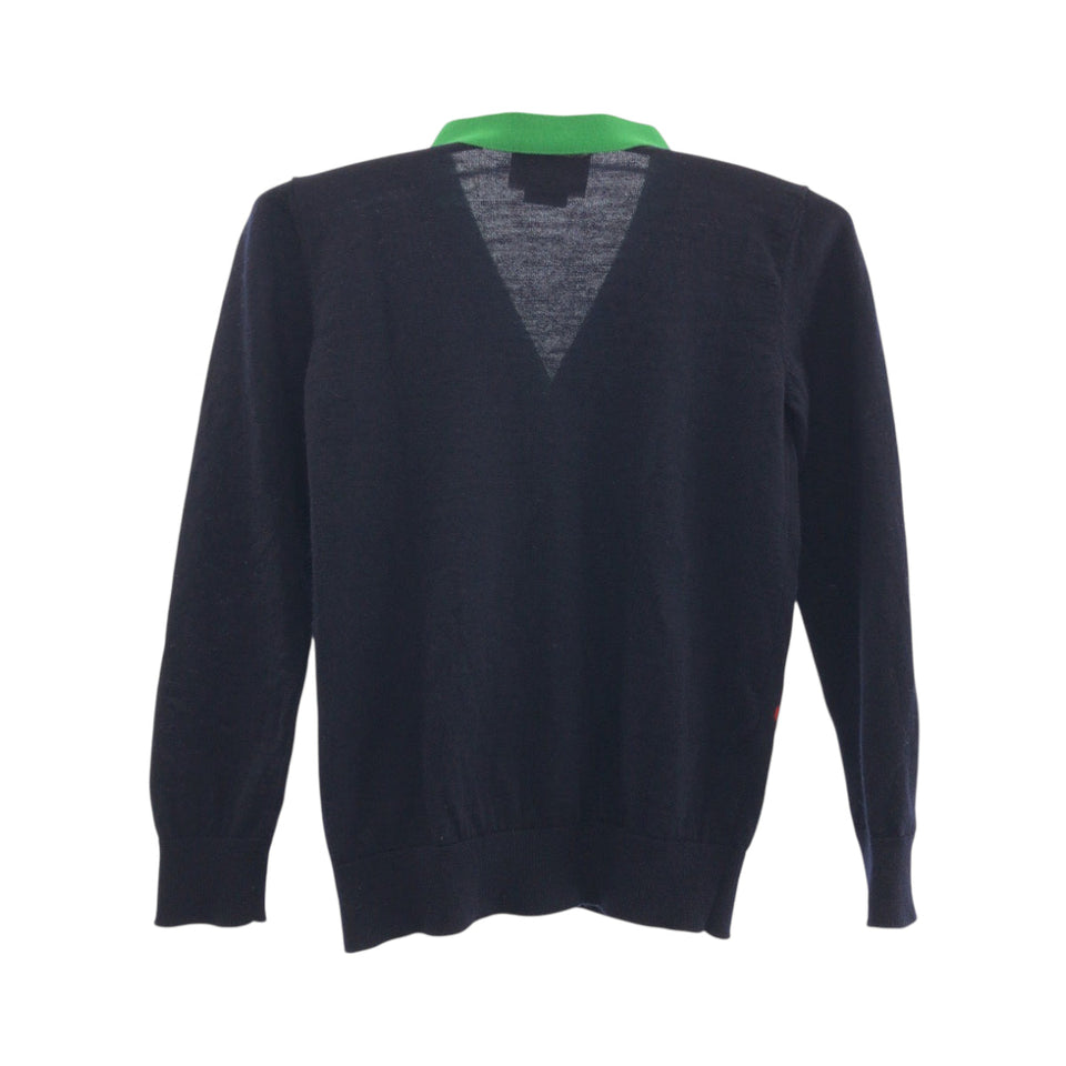Gucci cardigan cotton Navy multi-color Bee Embroidery US 5