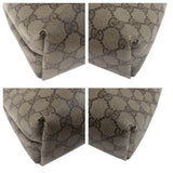 Gucci Tote Bag 50205 GG Supreme Canvas Beige brown Tote Bag Shoulder Bag Old Gucci Shelly Line Women
