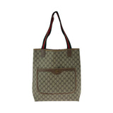 Gucci Tote Bag 39 02 003 GG Supreme Canvas Beige brown green red Tote Bag Shoulder Bag Old Gucci Shelly Line Women