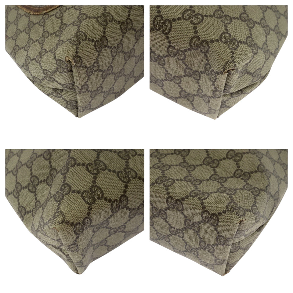 Gucci Tote Bag 39 02 003 GG Supreme Canvas Beige brown green red Tote Bag Shoulder Bag Old Gucci Shelly Line Women