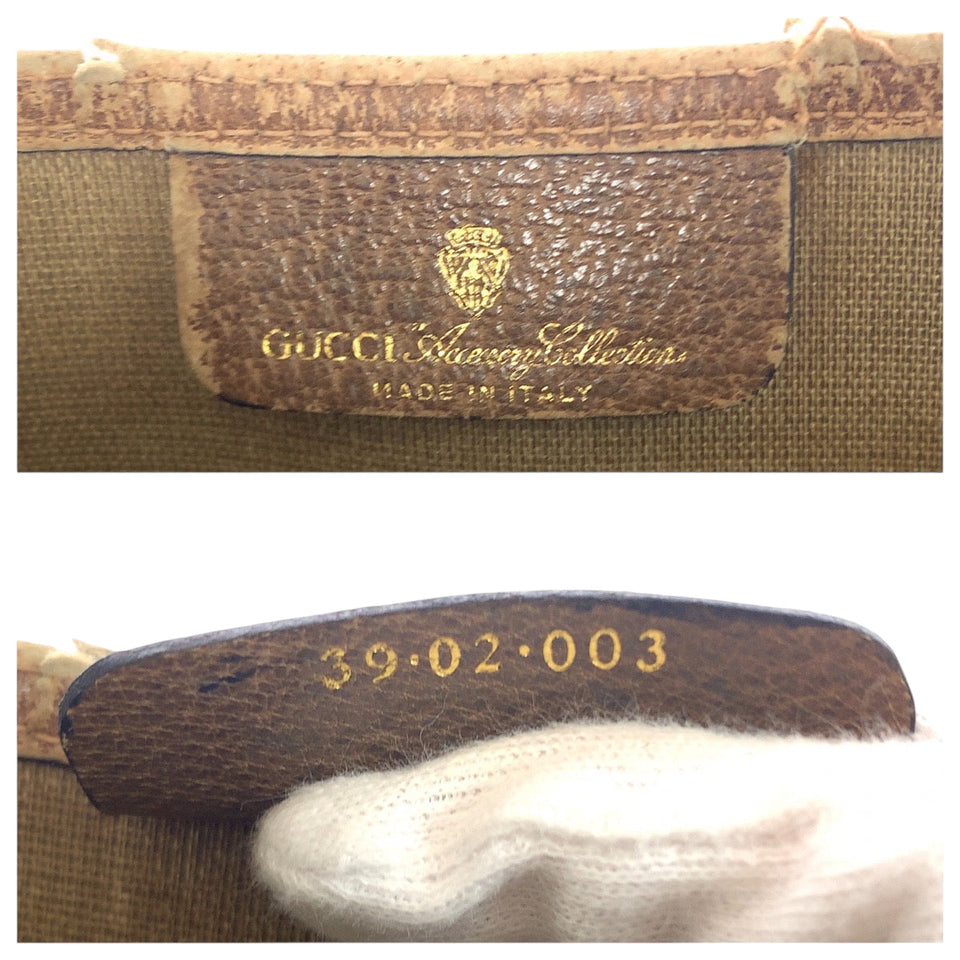 Gucci Tote Bag 39 02 003 GG Supreme Canvas Beige brown green red Tote Bag Shoulder Bag Old Gucci Shelly Line Women