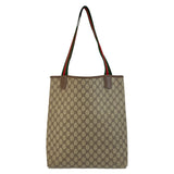 Gucci Tote Bag 39 02 003 GG Supreme canvas, leather Beige Brown Gold Metal Tote Bag Shoulder Bag Sherry Line Old Gucci Women