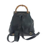 Gucci Backpack 003 1119 0016 leather Black GoldMetal Backpack Backpack Bamboo Women