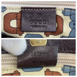 Gucci Tote Bag 257302 Nylon Brown Gold Metal GG pattern