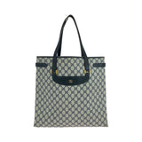 Gucci Tote Bag 39 02 061 GG Supreme Canvas Gray navy Tote Bag Shoulder Bag Old Gucci Women