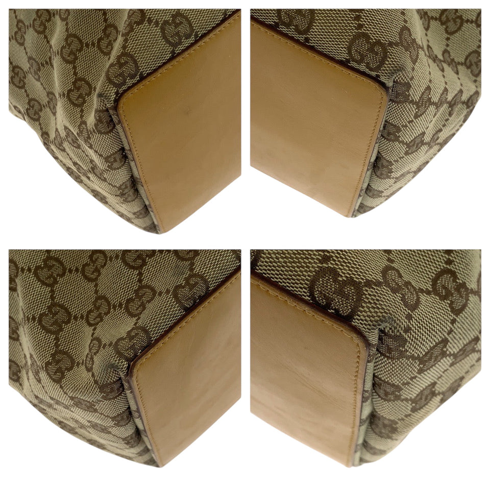 Gucci Tote Bag 002 1097 GG canvas Beige camel Tote Bag Shoulder Bag Women