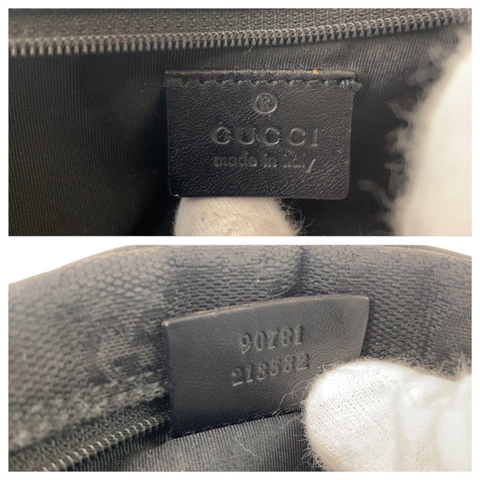 Gucci Handbag 90781 GG canvas Black GoldMetal Handbag accessory pouch Women