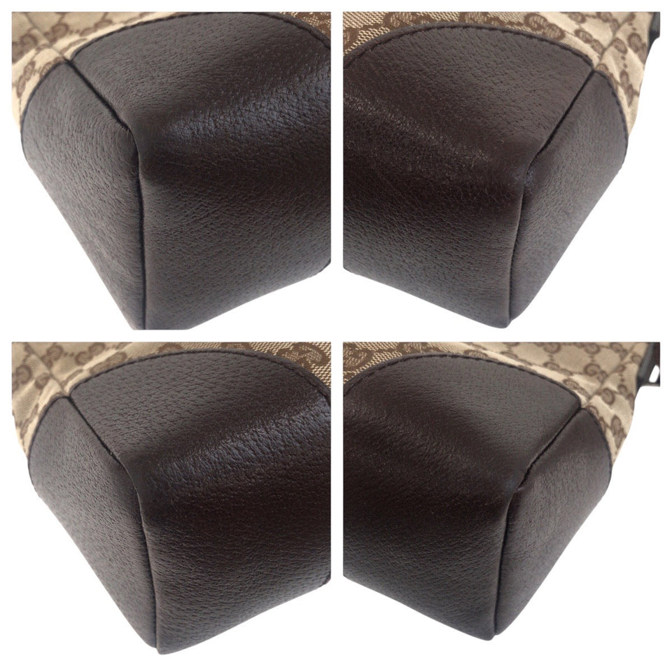 Gucci Shoulder Bag 114273 GG canvas, leather Beige Brown SilverMetal Shoulder Bag Messenger bag Women