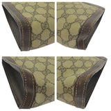 Gucci Clutch bag GG Supreme canvas, leather Beige brown Clutch bag business bag Old Gucci Shelly Line mens