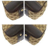 Gucci Tote Bag 163805 GG canvas Beige Brown Gold Metal Tote Bag Shoulder Bag Sherry Line Princess ribbon Women