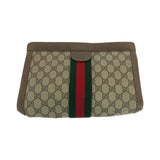 Gucci Clutch bag 89 01 002 GG Supreme Canvas Beige Brown Red Green Clutch bag business bag Old Gucci Shelly Line Women