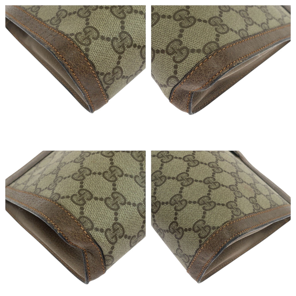 Gucci Clutch bag 89 01 002 GG Supreme Canvas Beige Brown Red Green Clutch bag business bag Old Gucci Shelly Line Women