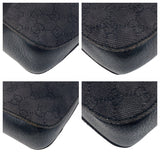 Gucci Shoulder Bag 101975 GG canvas Black black Horsebit