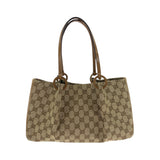 Gucci Tote Bag 94898 GG canvas Beige Brown Gold Metal Tote Bag handbag Women