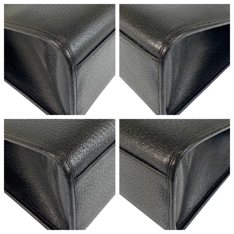 Gucci Tote Bag 002 1074 leather Black SilverMetal Tote Bag Shoulder Bag Jackie Women