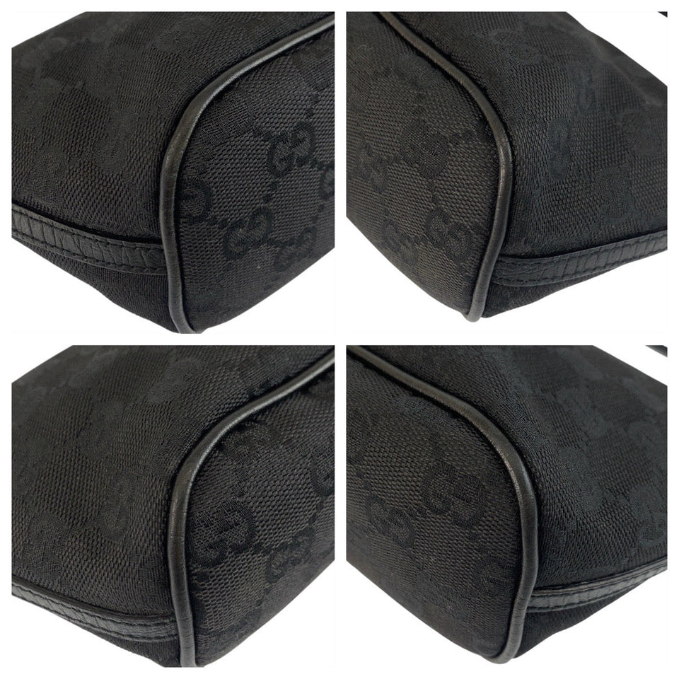 Gucci Handbag 07198 GG canvas Black SilverMetal