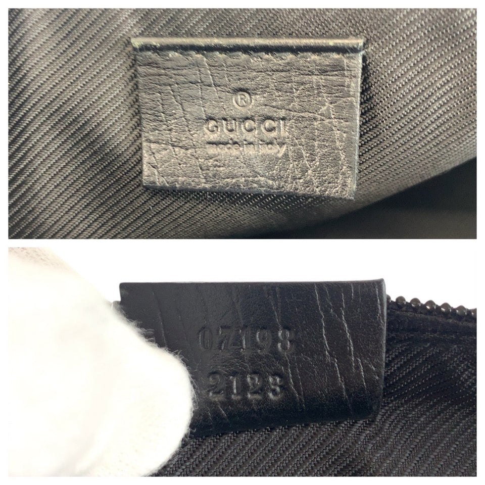 Gucci Handbag 07198 GG canvas Black SilverMetal