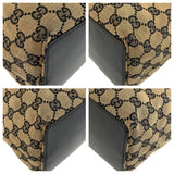 Gucci Tote Bag 002 1098 GG canvas, leather Beige Black Gold Metal Tote Bag Shoulder Bag Women