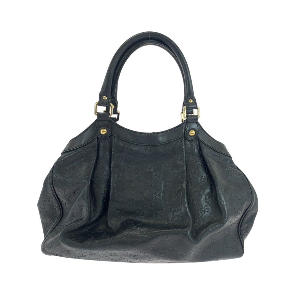 Gucci Shoulder Bag 211944 leather Black Gold Metal Shoulder Bag Shoulder Bag Guccisima Sukey Women