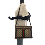 Gucci Shoulder Bag 001 16 4085 GG Supreme Canvas Beige Brown Gold Metal Shoulder Bag Shoulder Bag Old Gucci Shelly Line Women