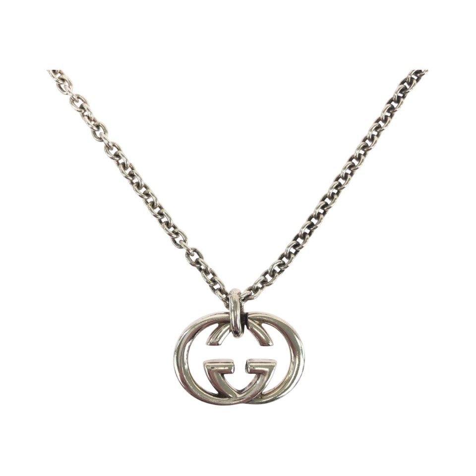 Gucci Necklace SV925 Silver Silver Interlocking
