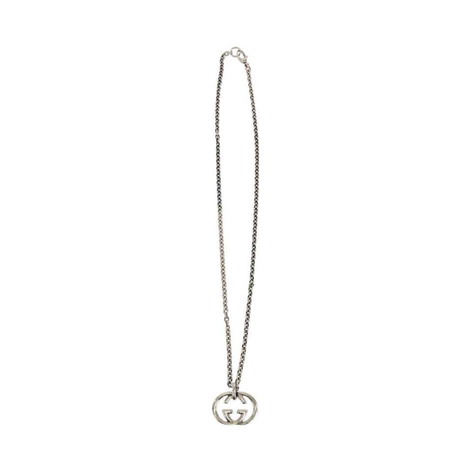 Gucci Necklace SV925 Silver Silver Interlocking