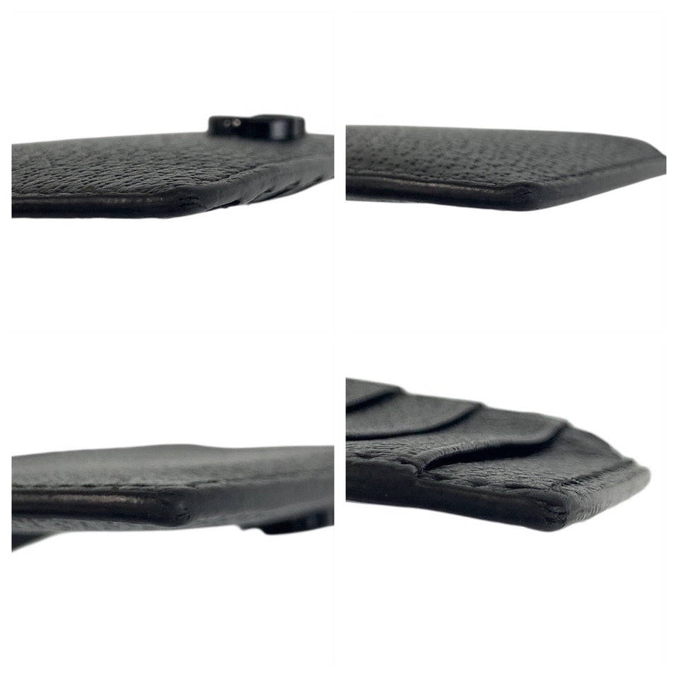 Gucci Coin case 722726 leather black Coin case Fragment case Card case Double G mens(Unisex)