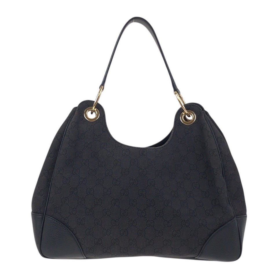 Gucci Shoulder Bag 257268 GG canvas Black GoldMetal