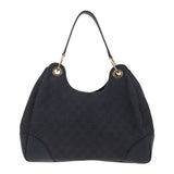 Gucci Shoulder Bag 257268 GG canvas Black GoldMetal