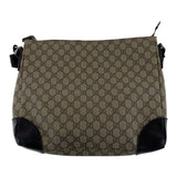 Gucci Shoulder Bag 110054 GG Supreme Canvas Beige Brown SilverMetal