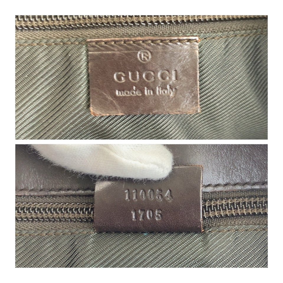 Gucci Shoulder Bag 110054 GG Supreme Canvas Beige Brown SilverMetal