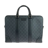 Gucci Business bag 474135 GG Supreme Canvas Black SilverMetal