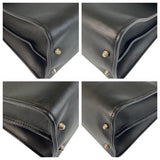 Gucci Shoulder Bag 387604 leather Black SilverMetal ChainShoulder Bag Pochette Interlocking Women